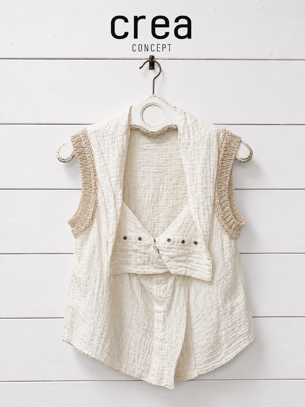 Crea Concept Sleeveless Layered Vest – Size 40
